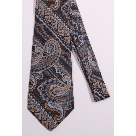 Don Loper of California Vintage 60's 70s Jacquard Paisley Necktie Tie - Picture 3 of 5